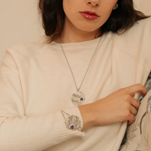 Carica l'immagine nel visualizzatore di Gallery, Bracciale alla schiava Onde con Ametista