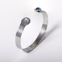 Carica l'immagine nel visualizzatore di Gallery, Bracciale schiava Argento lucido con Acquamarina