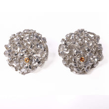 Carica l'immagine nel visualizzatore di Gallery, Orecchini Intreccio Tondi con Zaffiri arancio