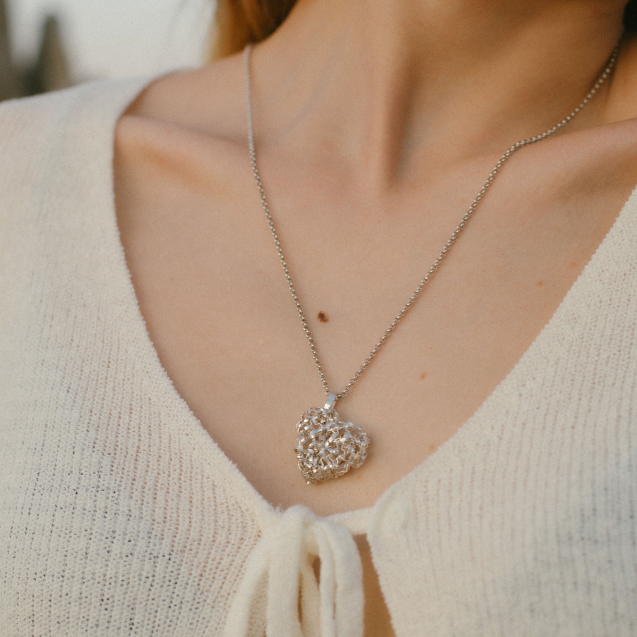 Collana AMEN cuore intrecciato zirconi e argento 925 | vendita online Collana AMEN cuore intrecciato zirconi e argento 925 | vendita online